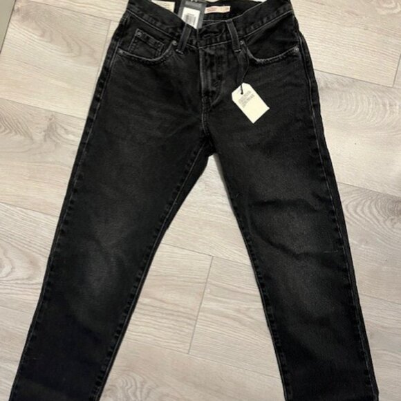 Levi's Middy Straight Women's Jeans Black Size 24 waist x 29 leg - Picture 2 of 3